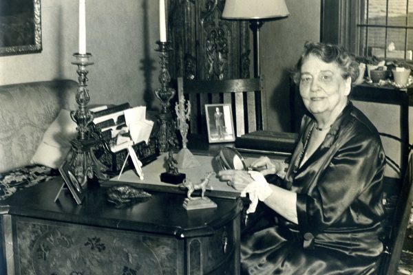 Florence Sloane at desk